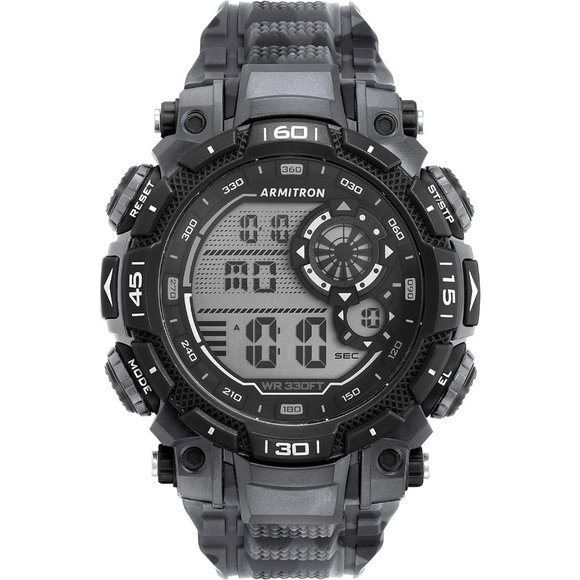 Men's Digital Chronograph Resin Strap Sport Watch - Picture 1 of 3